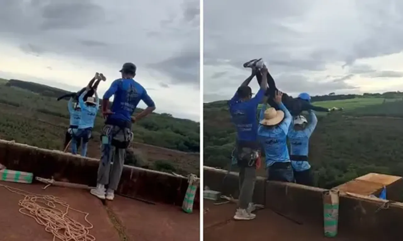 Uma jovem de 21 anos morreu durante uma pr&aacute;tica de rope jump. | Foto: Redes Sociais