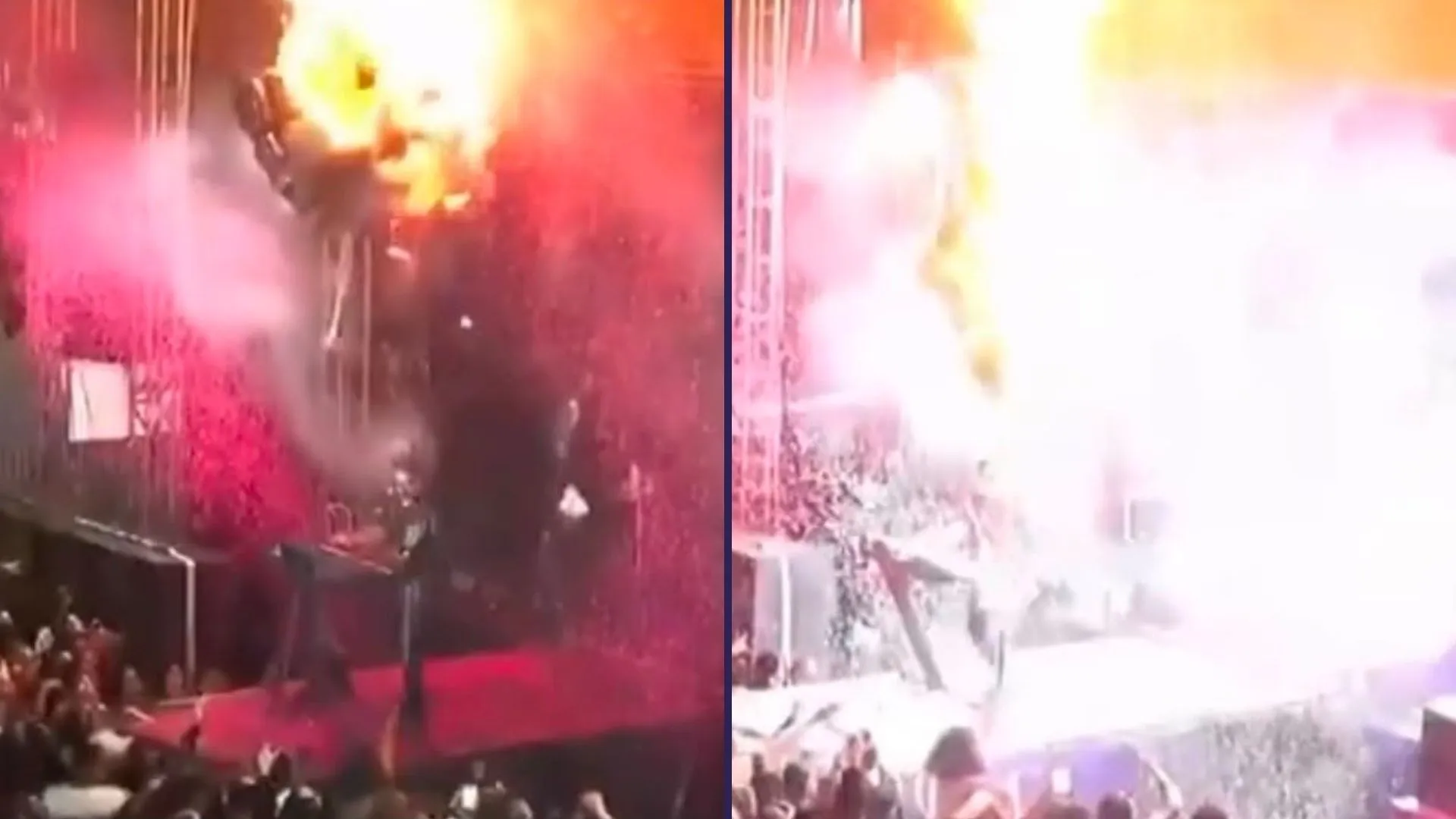 Balões pegam fogo durante show de Thiago Aquino em São João na Bahia