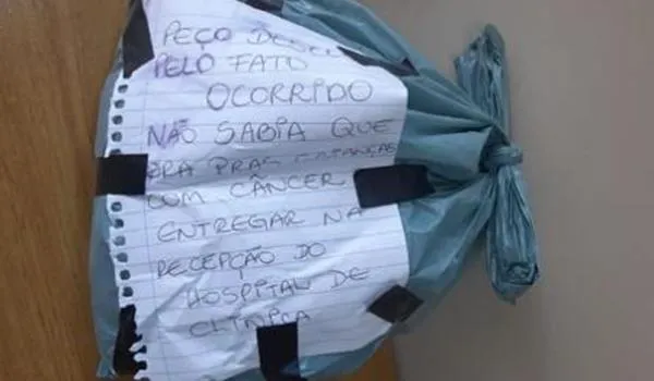 Ladrão percebe que roubou cabelo utilizado em peruca para criança com câncer, devolve e pede desculpa 