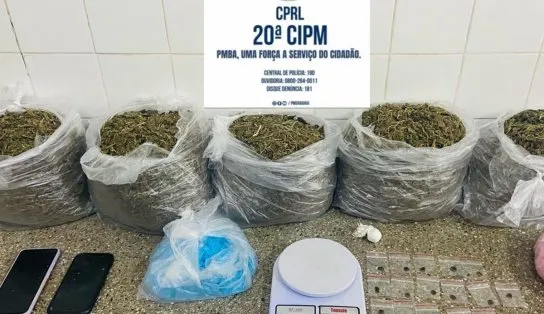 Dupla é presa portando drogas e objetos falsificados em Amélia Rodrigues