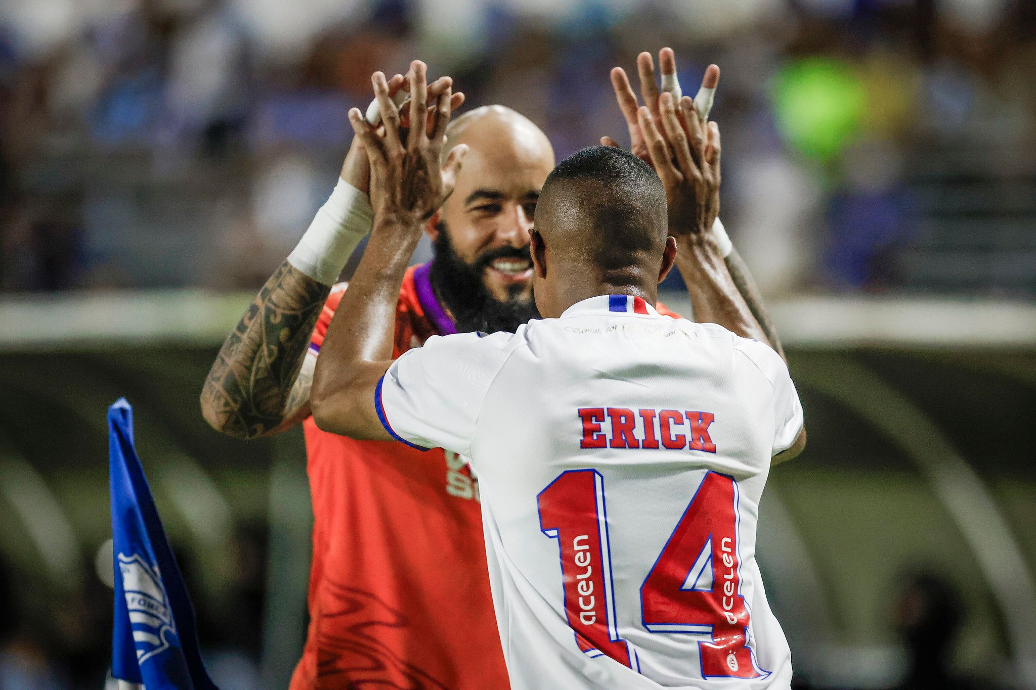 Erick faz o segundo do Bahia na partida. Foto: Divulgação/Bahia