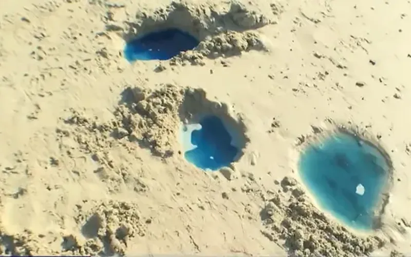 O Inema realizou a coleta de amostras da &aacute;gua do mar e dos respectivos l&iacute;quidos para an&aacute;lise laboratorial, com o objetivo de identificar sua composi&ccedil;&atilde;o/Foto: Aratu On