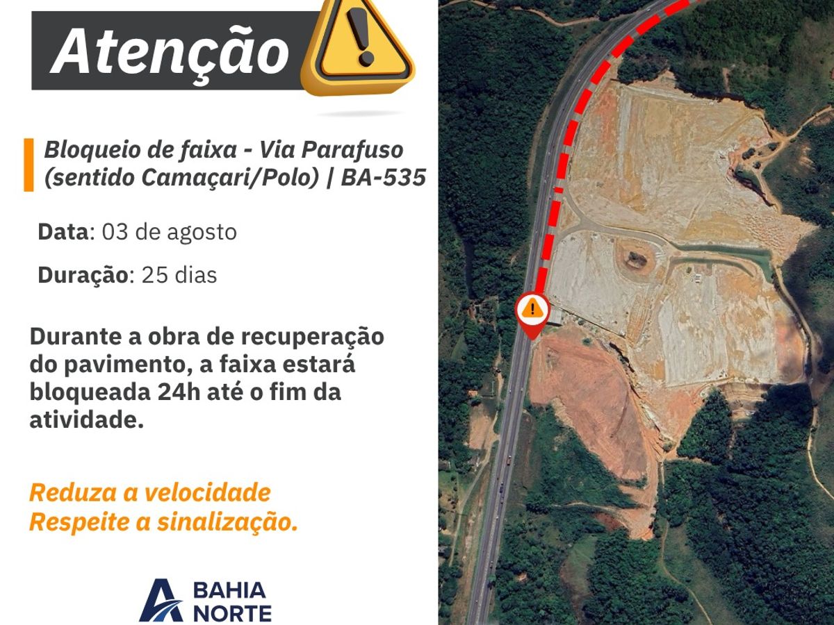 Equipes Da Concessionária Bahia Norte Realizam Obras De Recuperação Do Pavimento Na Via Parafuso, Na Região Metropolitana De Salvador