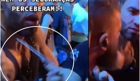 Perdeu, perdeu: Gusttavo Lima tem corrente roubada por fã ao descer do palco durante show; assista 