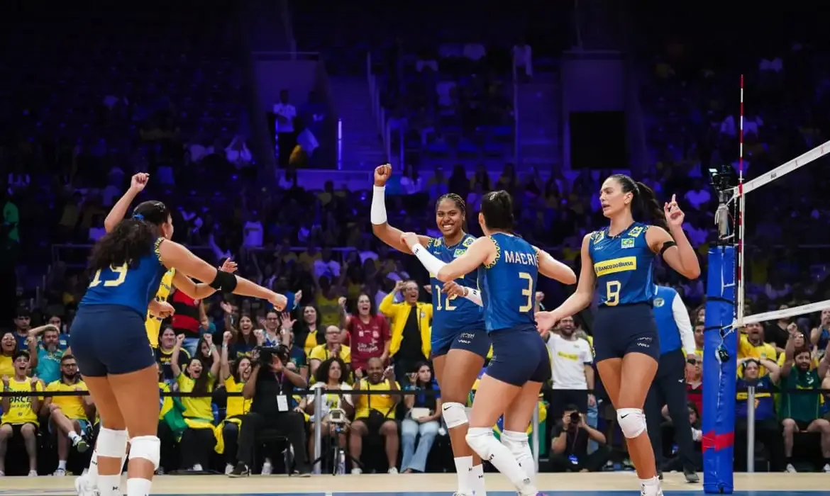 Brasil vence República Tcheca em estreia na Liga das Nações. Foto: Divulgação/CBV/Direitos Reservados
