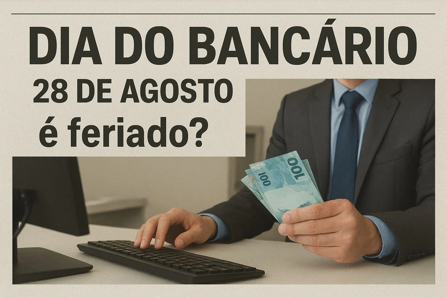 Dia do bancário: data celebrada em 28 de agosto tem feriado no setor?