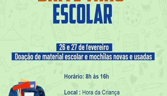 Drive-Thru recolhe doações de materiais escolares neste fim de semana em Salvador; saiba como ajudar