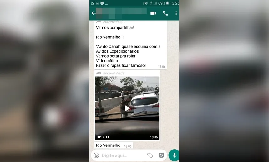 Fake News! Vídeo de assalto que circula no "Zap" não aconteceu no Rio Vermelho