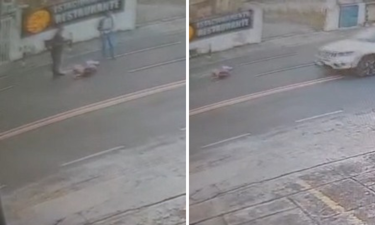 O motorista já foi identificado, e as investigações seguem para esclarecer as circunstâncias do crime.Foto: Câmera de segurança