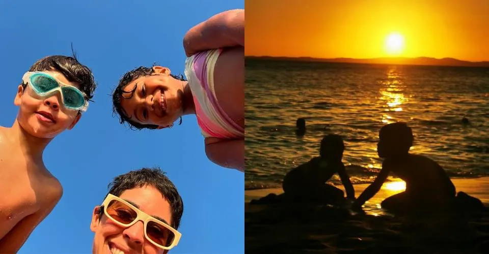 Em Salvador, Bela Gil compartilha registros no Porto da Barra ao lado do filho