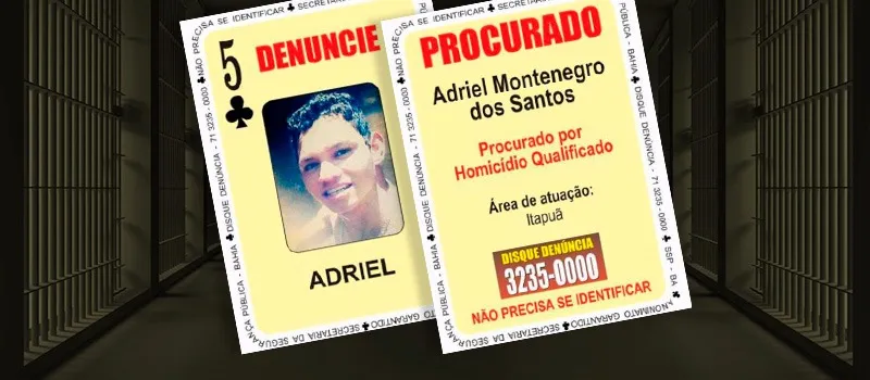CINCO DE COPAS: Suspeito de matar ex-namorada em Itapuã é nova carta do ‘Baralho do Crime’
