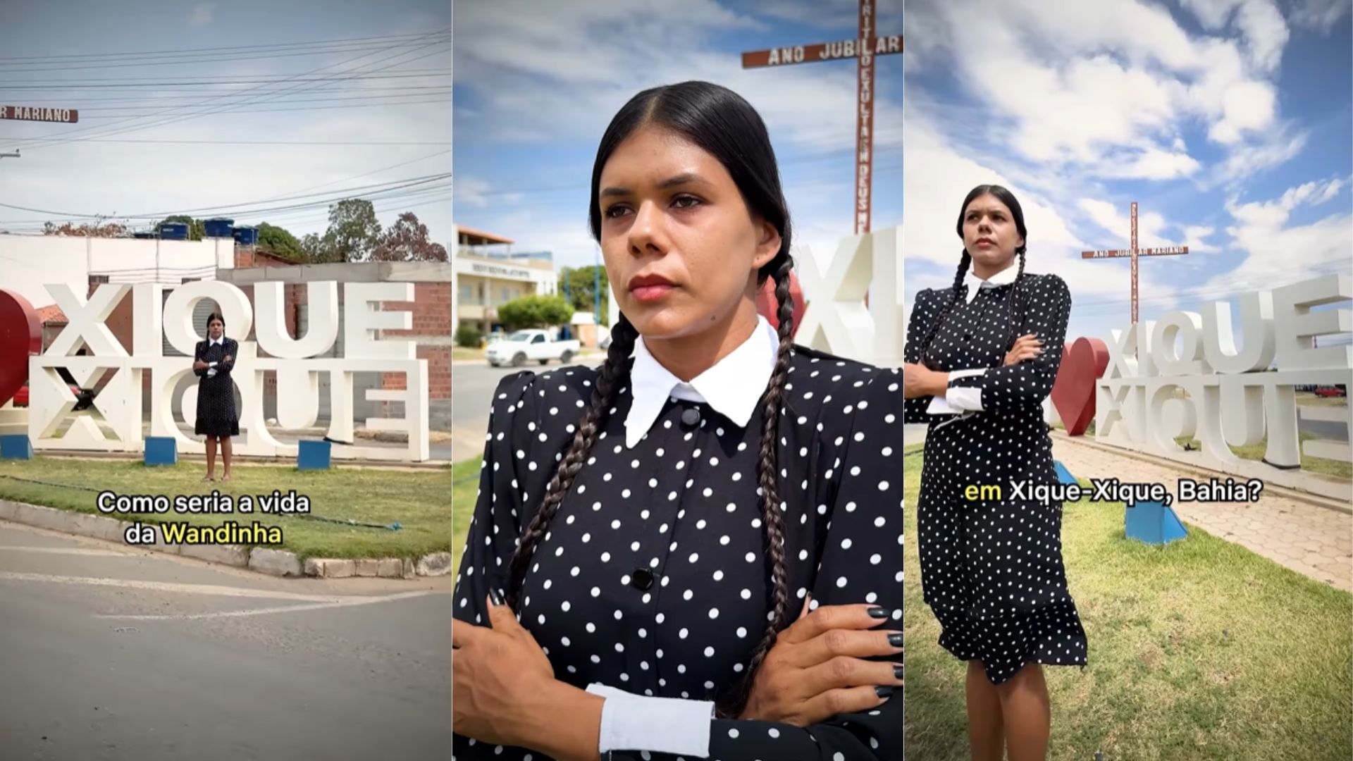 Wandinha da Silva de Souza Santos em Xique Xique, Bahia | Imagens: reprodução/Instagram