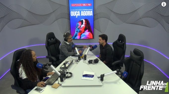 O prefeito de LEM, Junior Marabá, participou do Linha de Frente na Antena 1, nesta terça-feira | Imagem: reprodução/YouTube