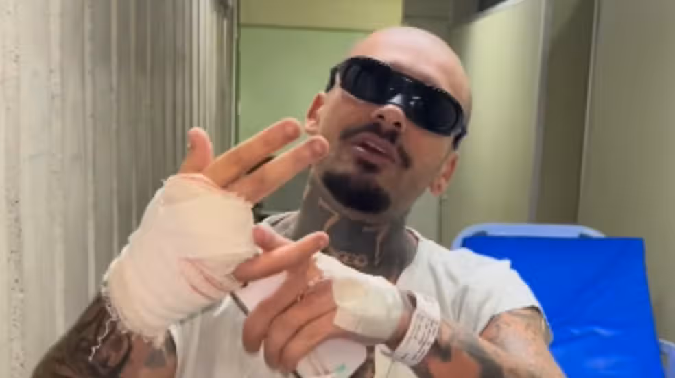 Streamer Tem Dedo Amputado Ao Pular Grade Do Rock in Rio Foto Reprodução