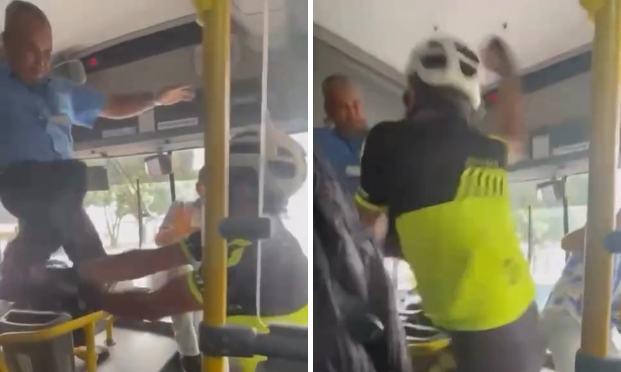V&Iacute;DEO: motorista e ciclista trocam agress&otilde;es em briga de tr&acirc;nsito na Bahia.Foto: Reprodu&ccedil;&atilde;o
