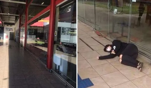 Mulher tem ataque de pânico por medo do coronavírus e pessoas ignoram; assista