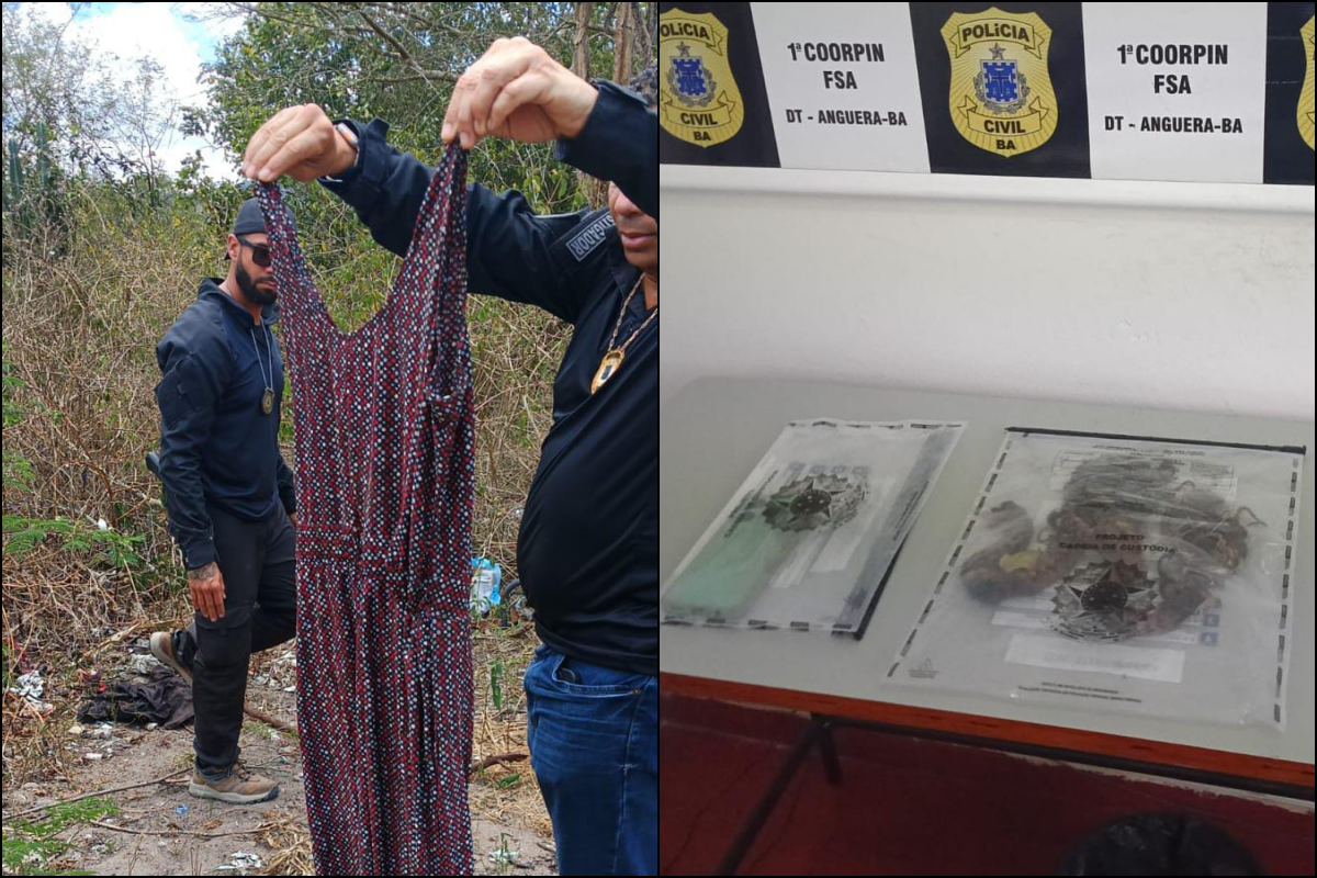 A polícia achou um vasto material como trança de cabelos e roupas que podem esclarecer as mortes das jovens em Anguera. Foto: Ascom/PCBA