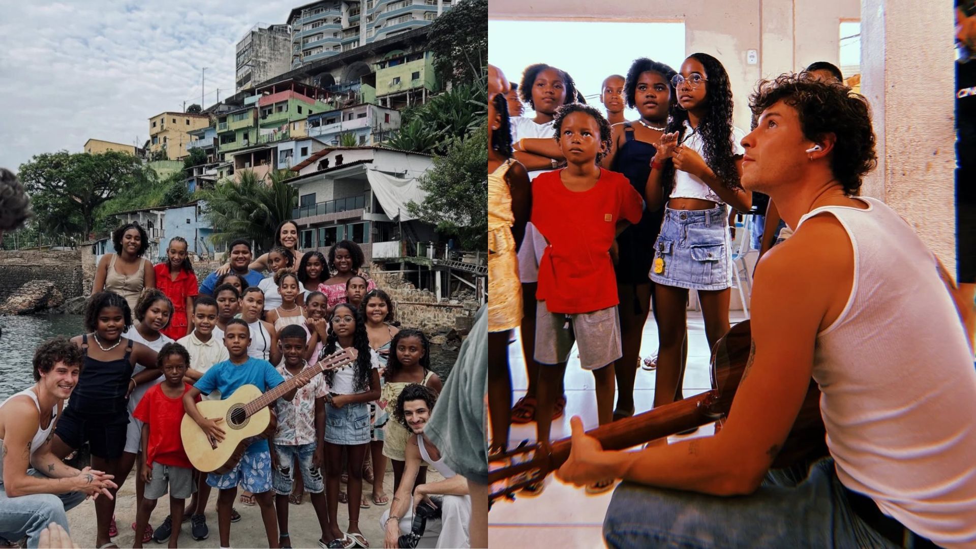 Shawn Mendes e Ivete Sangalo na Gamboa de Baixo | Imagens: redes sociais