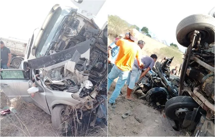 Bahia: acidente entre carro e caminhão deixa quatro mortos na BR-116