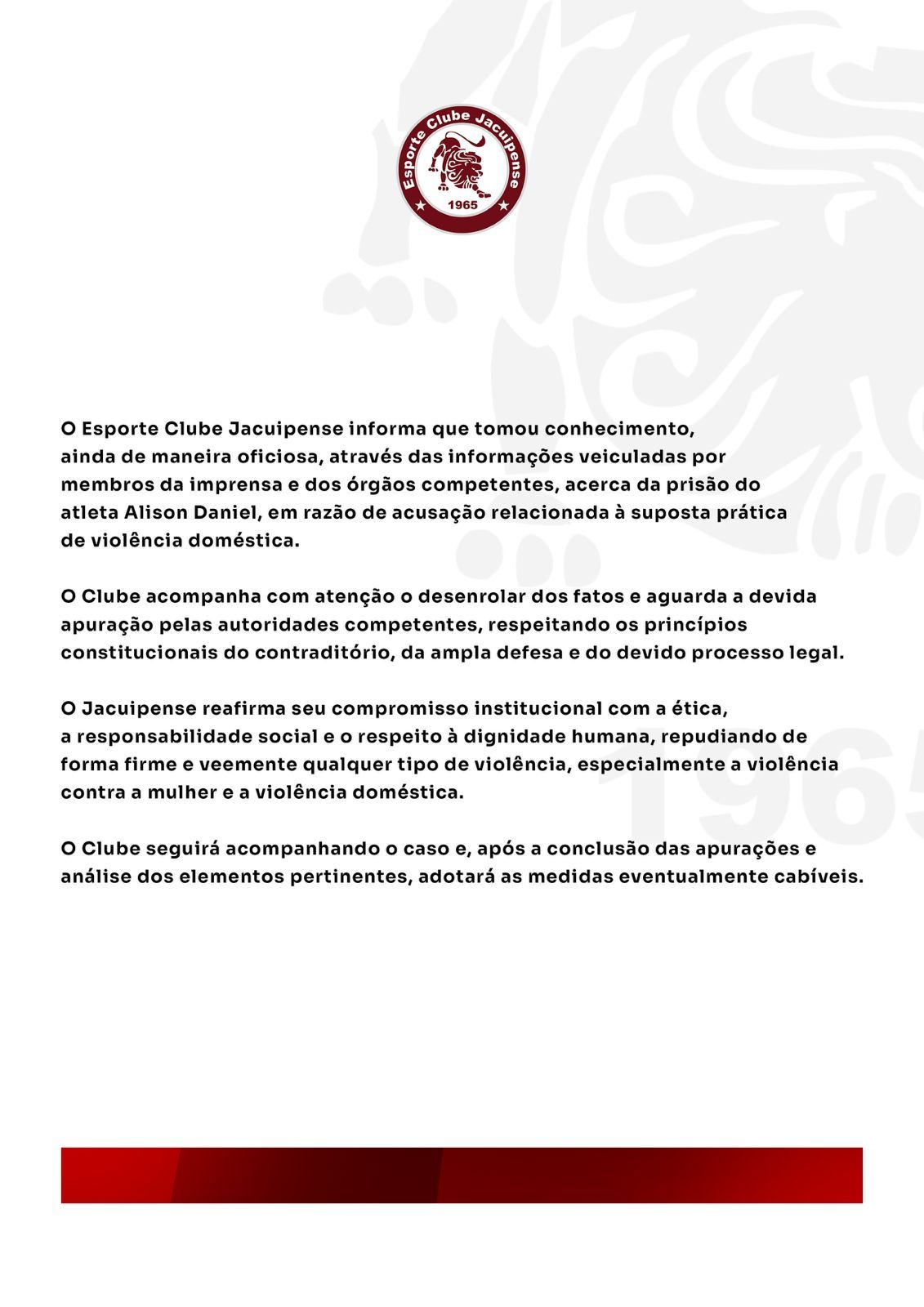 Nota Jacuipense Jogador Preso
