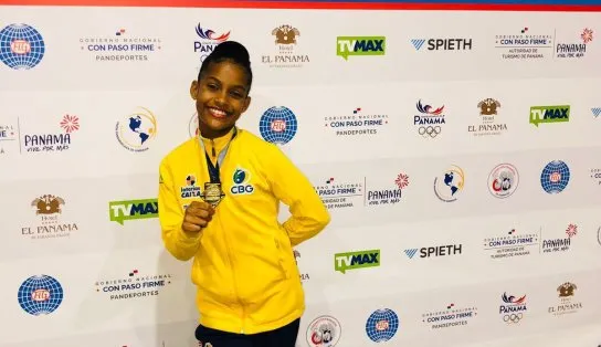 Baiana Maria Clara leva o ouro no Pan-Americano de Ginástica Aeróbica