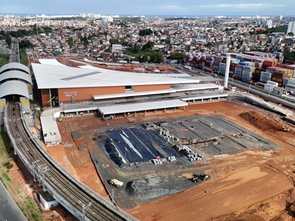 A nova previsão de finalização das obras da nova Rodoviária de Salvador é para outubro deste ano. Foto: Joá Souza/GovBA