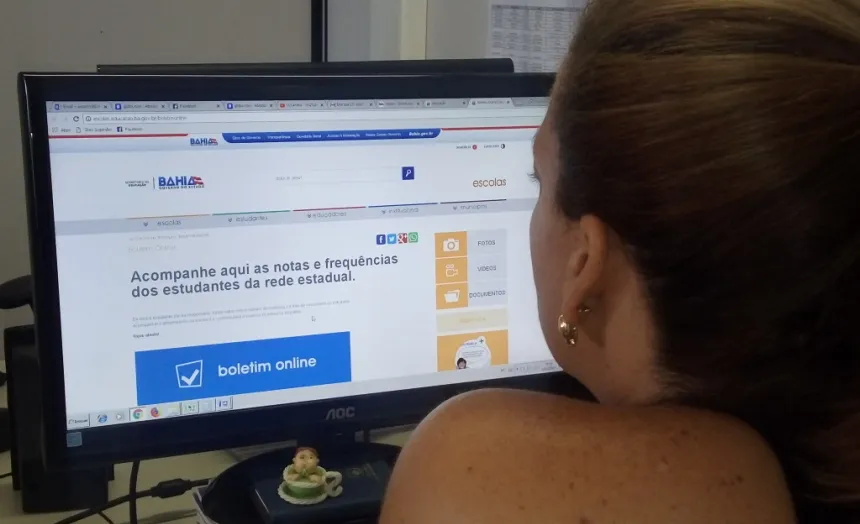 Boletim online disponibiliza notas e frequências para alunos da rede estadual de ensino