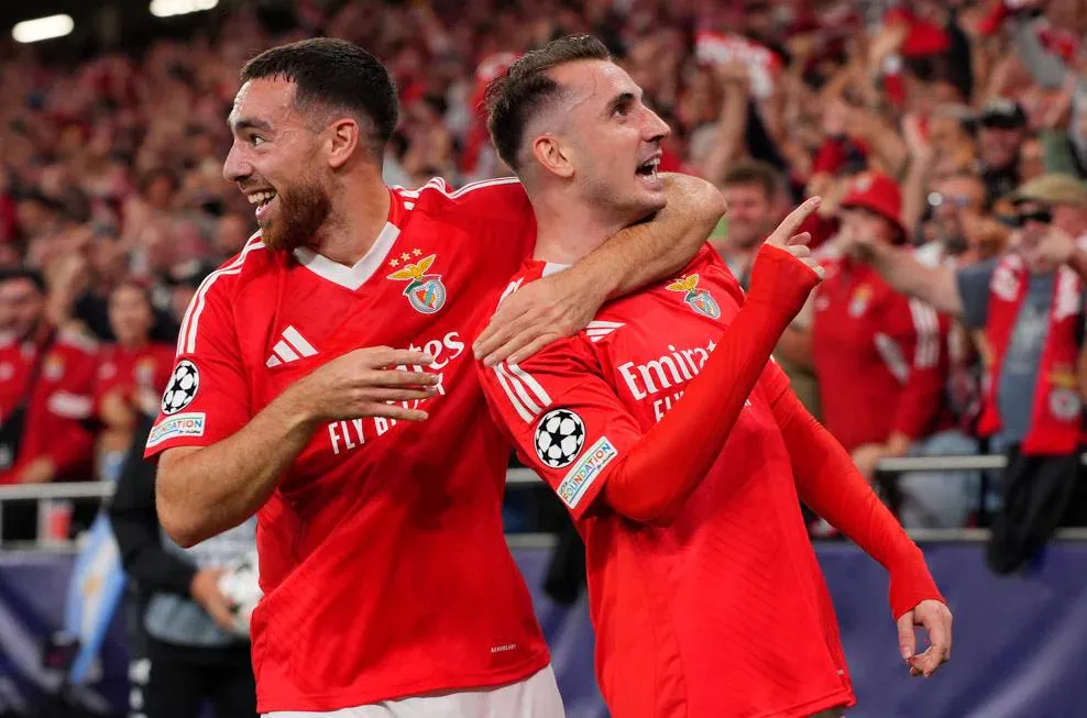 Benfica goleia Atlético de Madrid no fechamento da segunda rodada da Champions League