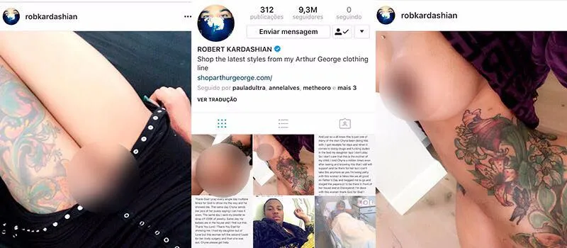 TRETA: ?Ela é a garota de todos?, diz Robert Kardashian após vazar nudes de ex-mulher