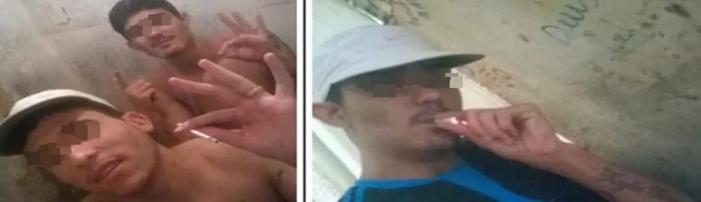 FARRA NA DELEGACIA: Bandidos tiram fotos usando drogas dentro de prisão em São Desidério e divulgam imagens na internet