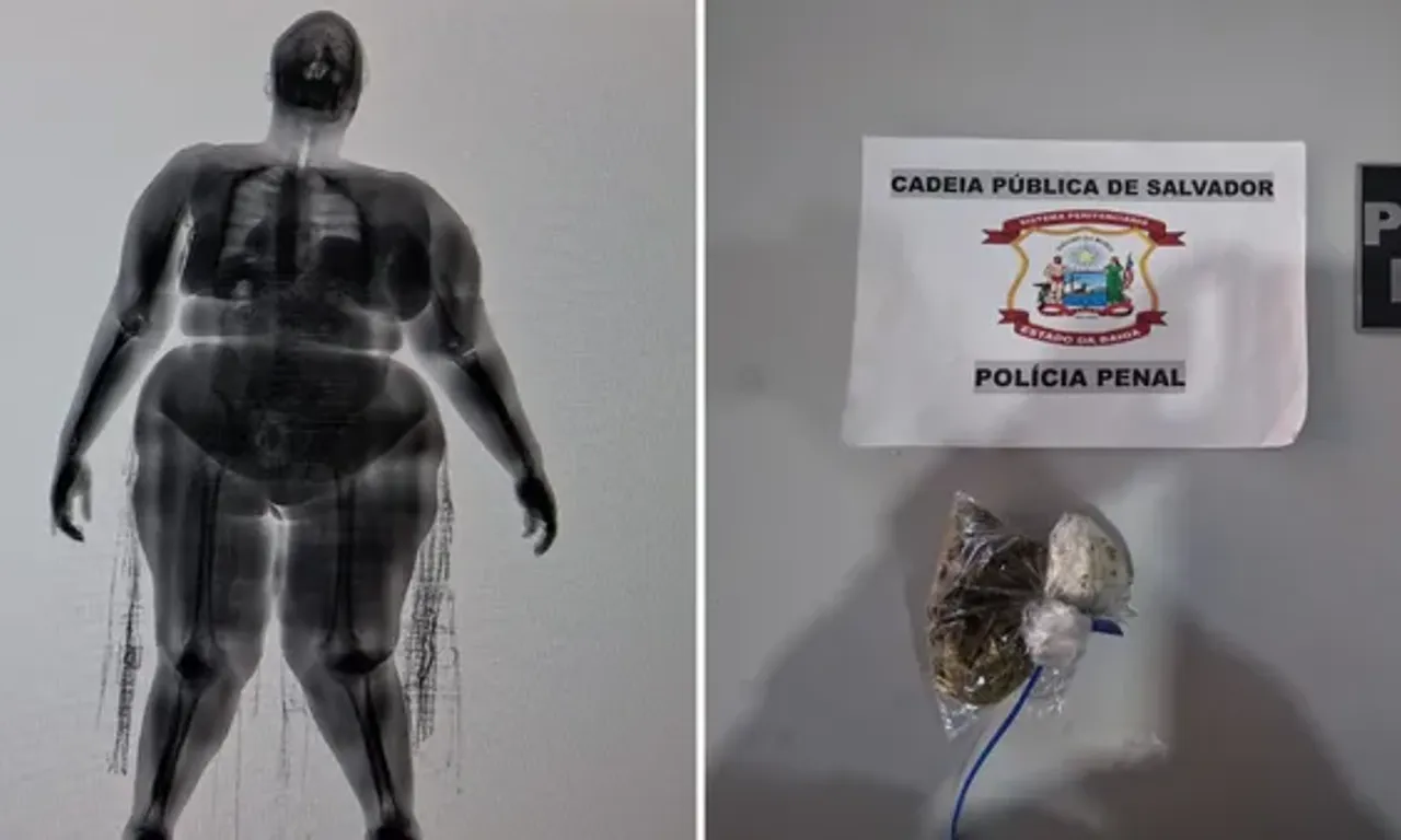 Drogas escondidas nas partes &iacute;ntimas em cadeia de Salvador. Foto: divulga&ccedil;&atilde;o