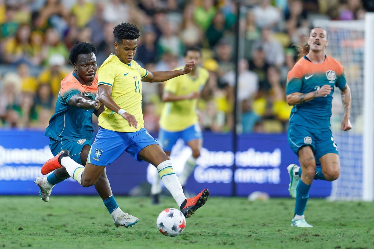 Brasil e Austr&aacute;lia emparam a primeira partida em 1 a 1. Foto: Rafael Ribeiro | CBF