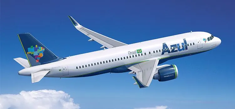 Imagem do Avião da Companhia Aérea Azul Linhas Aéreas