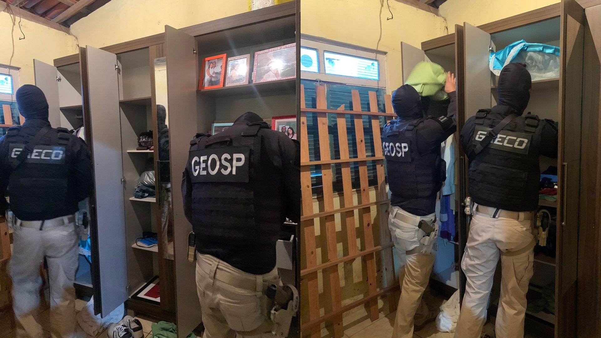 Revista na casa de sargento da reserva da PM em Teodoro Sampaio | Fotos: MP e SPP