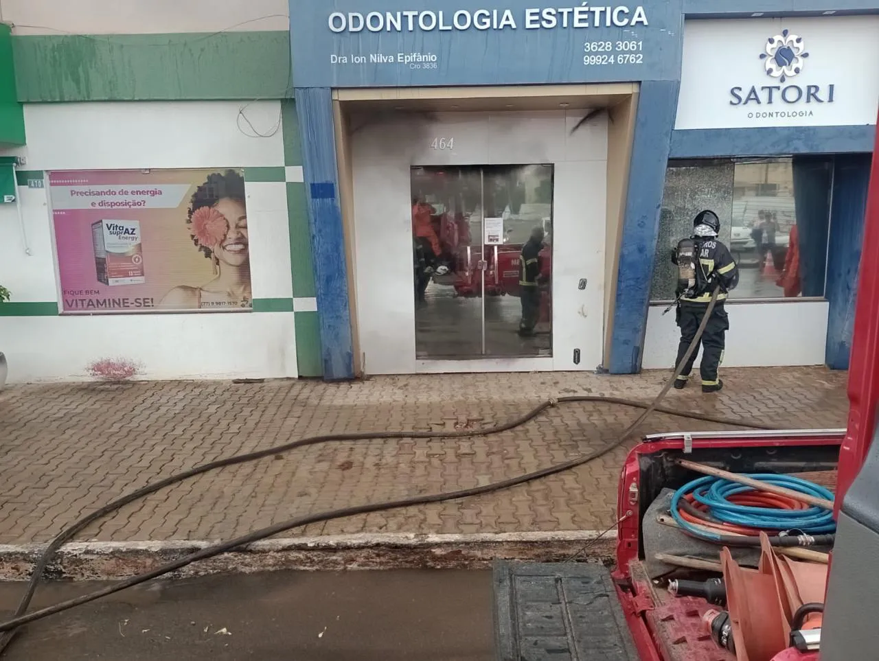Clínica odontológica pega fogo em Luís Eduardo Magalhães