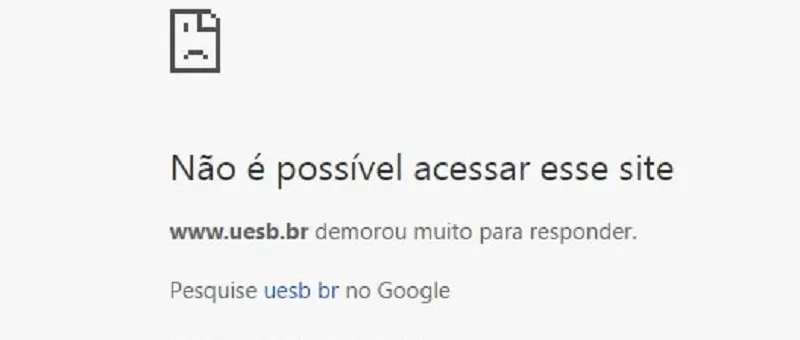 CYBER INVASÃO: Site da Uesb é hackeado com mensagem anti-ocupação, O portal continua fora do ar
