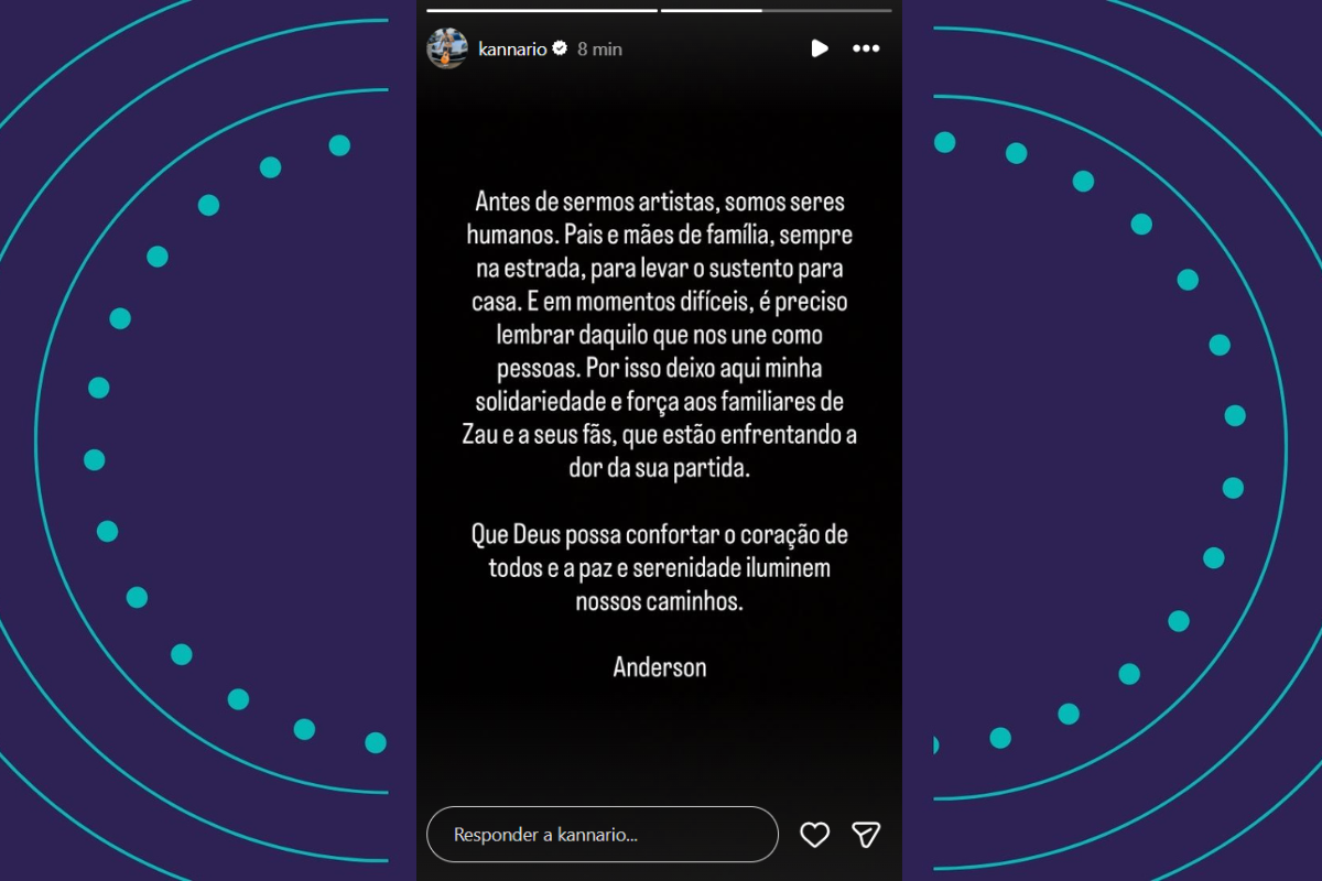 Igor Kann&aacute;rio Presta Homenagem a Zau O P&aacute;ssaro Somos Humanos. Foto: Reprodu&ccedil;&atilde;o Rede Social 