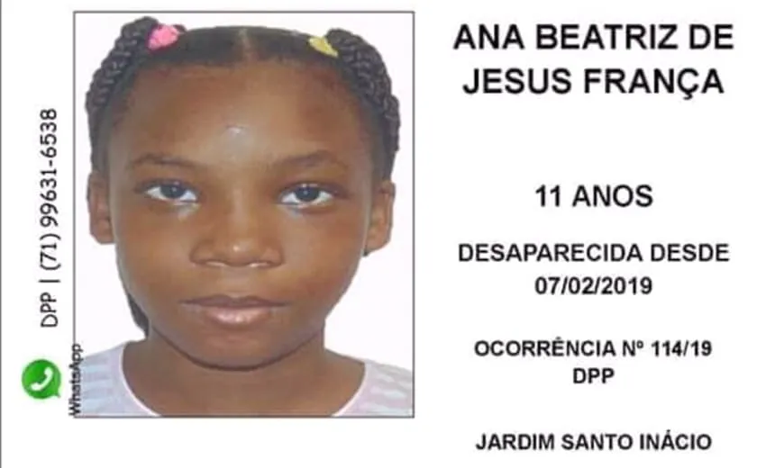 Família procura por menina de 11 anos desaparecida no Jardim Santo Inácio