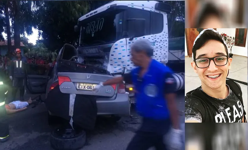 Estudante de 20 anos morre em acidente envolvendo uma carreta e um carro na BA-250
