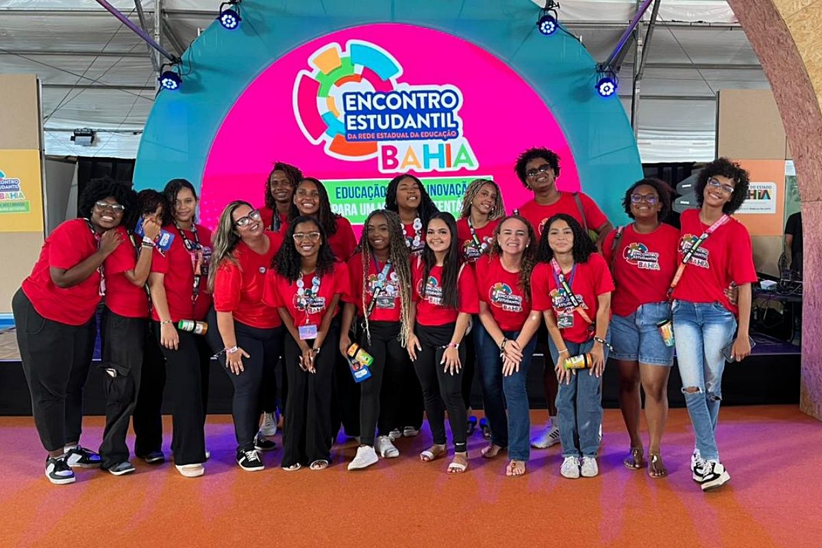 Membros do Clube Orbitz durante o Encontro Estudantil da Rede Estadual da Educação. Foto: Arquive Pessoal