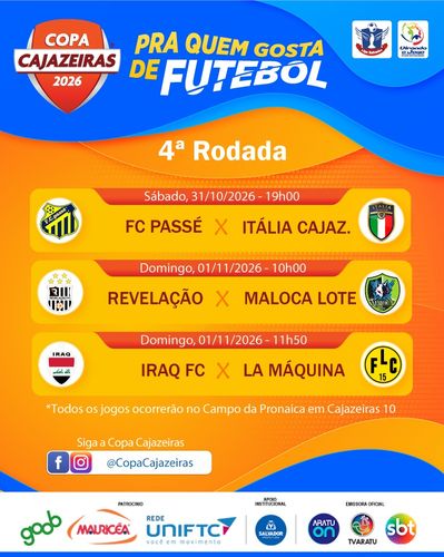 Copa Cajazeiras tem tr&ecirc;s jogos na Quarta Rodada. Foto: Reprodu&ccedil;&atilde;o