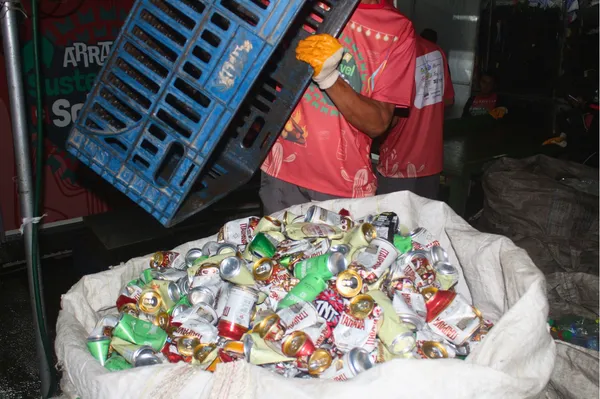 Alumínio coletado no São João de Salvador. Foto: Divulgação / ASCOM CAMA