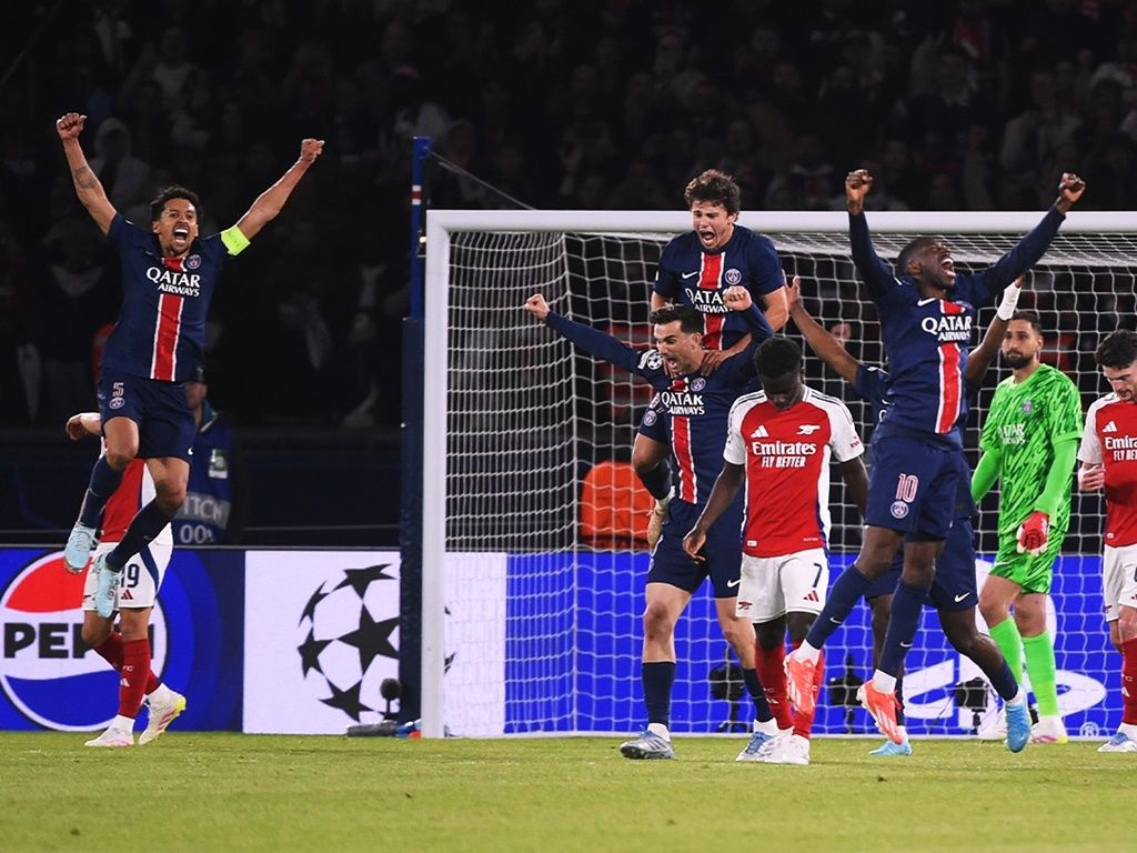 Com a vitória diante do Arsenal, o PSG garante vaga na final da Champions League. Foto: X/@champions