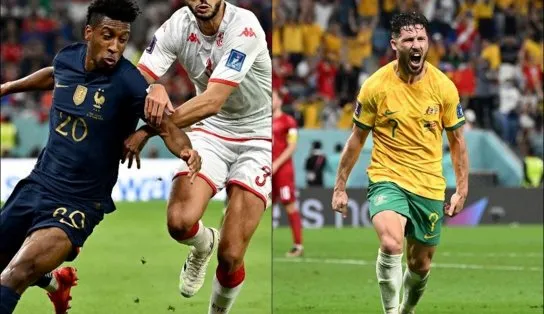 Mesmo classificada, França perde para uma Tunísia histórica; Austrália surpreende e se classifica