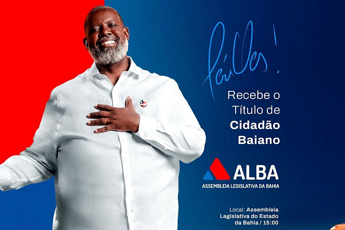 O cantor Péricles vai receber o título de cidadão baiano nesta quinta-feira, na Assembléia Legislativa da Bahia. Foto: Redes Sociais