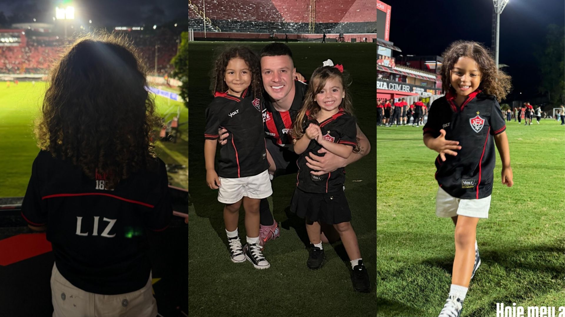 Pé quente! Liz conheceu o Barradão e viu permanência do Vitória na Série A