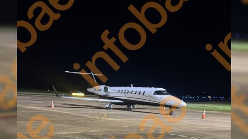 Poss&iacute;vel jato particular que Fl&aacute;vio Bolsonaro supostamente viajaria aos EUA