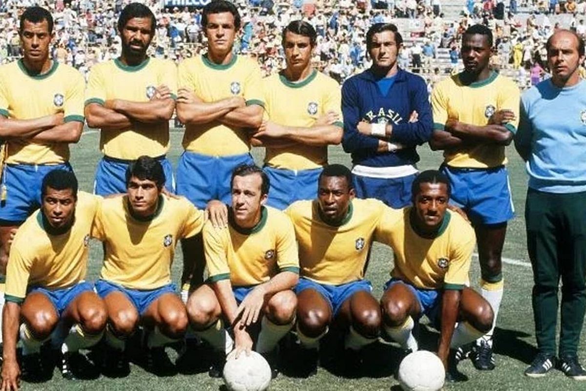 O possível uniforme da Seleção Brasileira tem inspiração na camisa usada na Copa de 1970. Foto: Reprodução/Lemy Martins