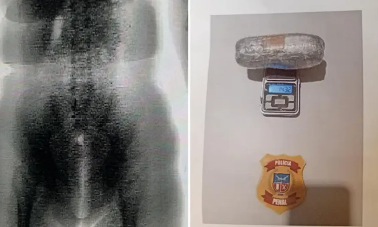 Drogas escondidas nas partes íntimas em presídio. Foto: Seap