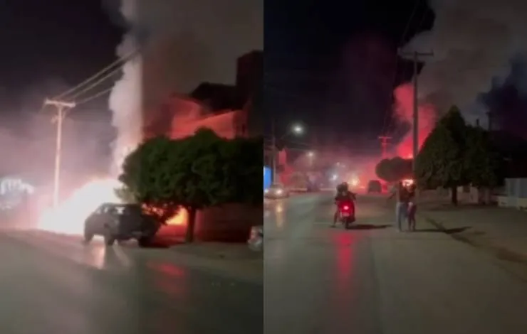 Incêndio destrói barraca clandestina de fogos de artifício no oeste da Bahia